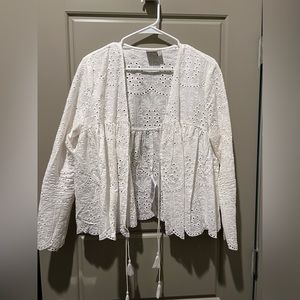 White, embroidered jacket
